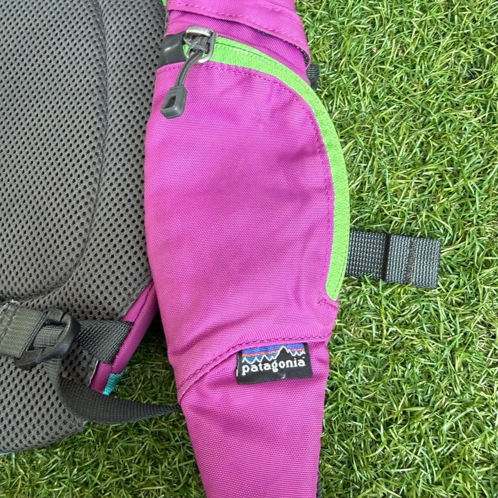 Vtg Patagonia Atom Sling 8L Backpack Bag Pink Teal Lime Colorblock Gorpcore